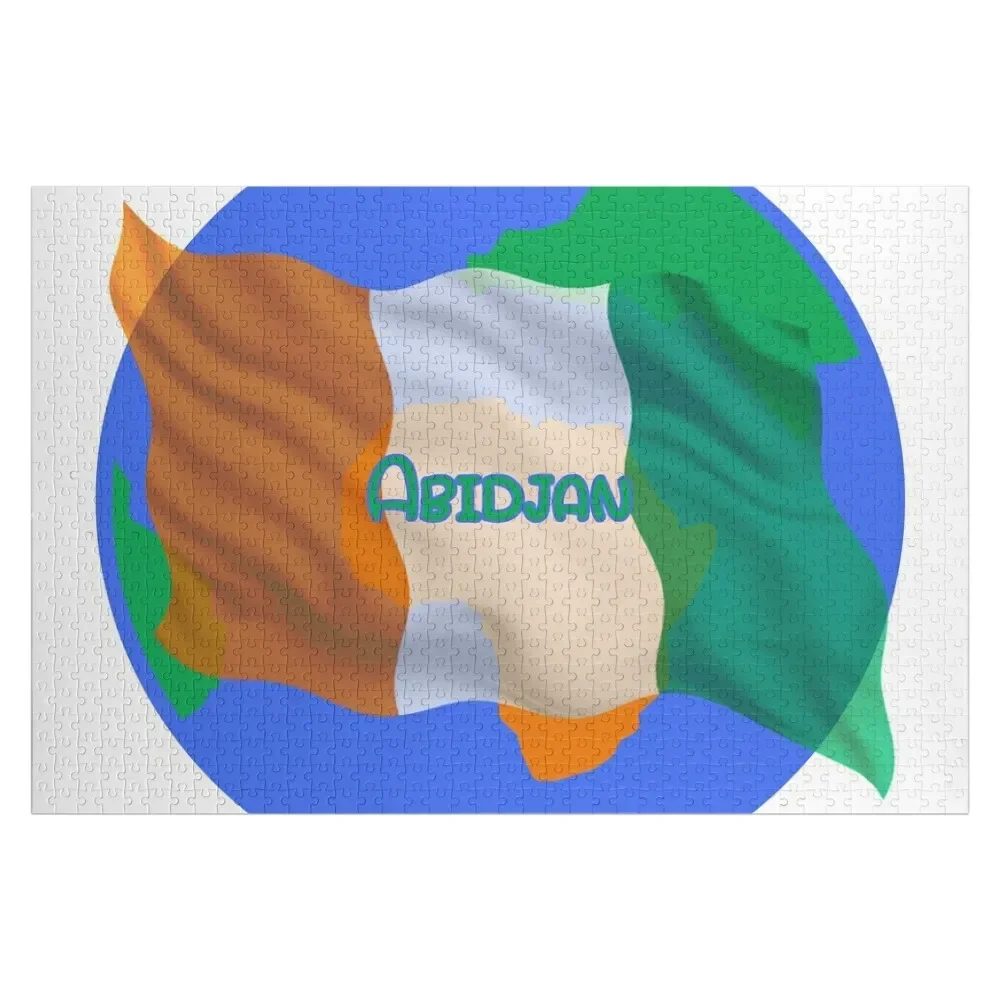 

Abidjan, Cote d'Ivoire / Ivory Coast Jigsaw Puzzle Customizable Child Gift Woodens For Adults Personalized Name Puzzle