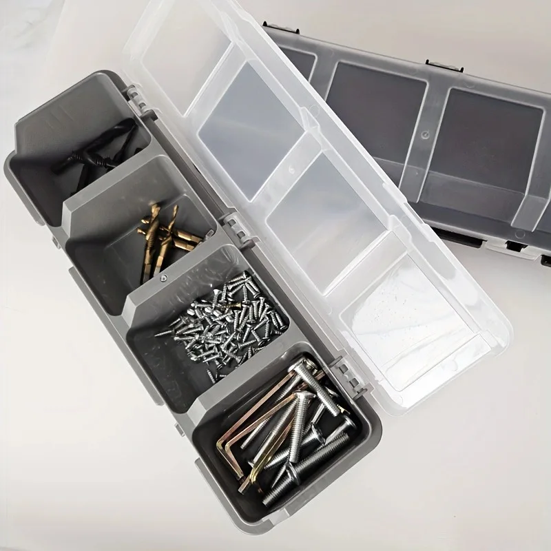 

Tool Storage Box 4 Compartment Plastic Hardware Jewelry Storage Box Screw Holder Case Organizer Mini Work Organizer