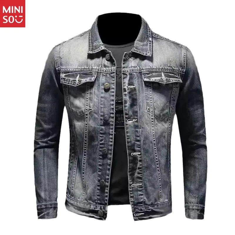 سترة Marvel Venom Denim للرجال ذات طابع كلاسيكي أمريكي بقصة ضيقة وياقة واقفة وسحاب وسترة لركوب الدراجات النارية #5