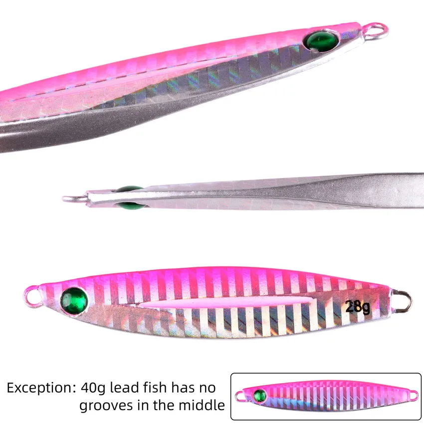 10pcs Metal Slow Cast Jigs Carp Fishing Lure 7G 10G 14G 17G 21G 28G 40G Spoon Crankbait Jig Wobbler Bait Sea Fishing Lures Pesca