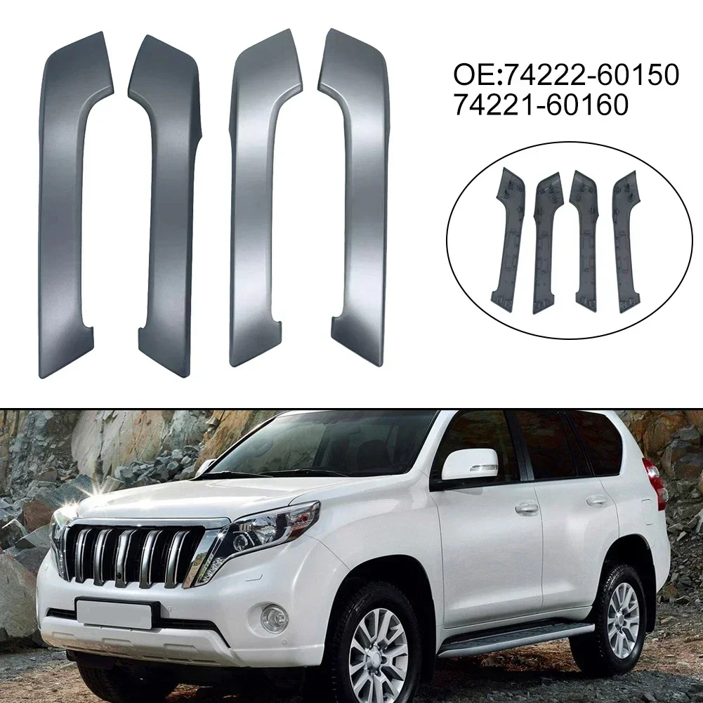 2pairs For Toyota 150 2010-2017 Car Interior Front Rear Door Handle Trim Decoration Cover For Land 150 For Cruiser 150 For Prado