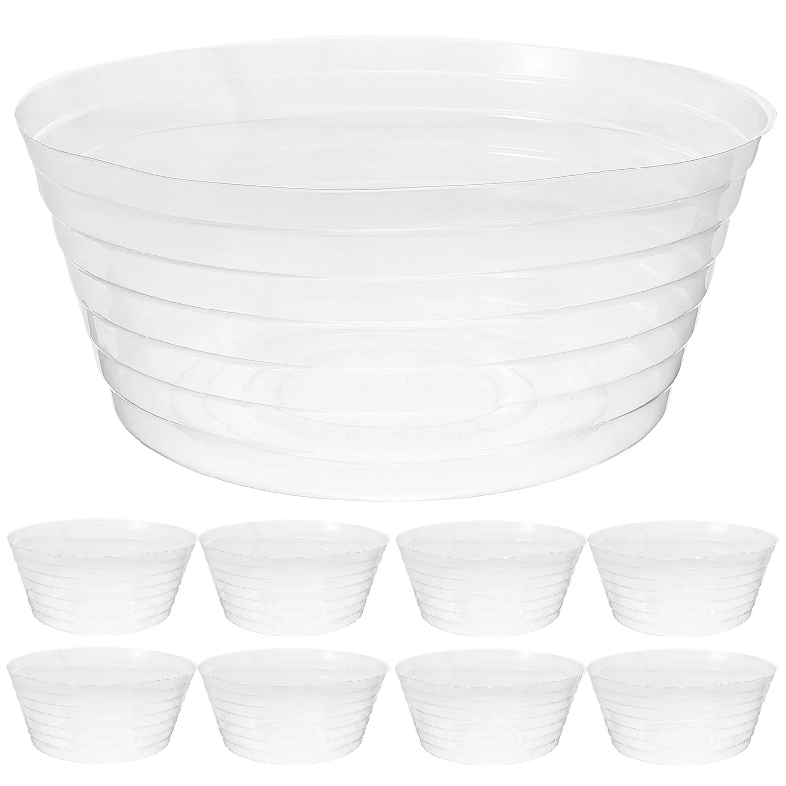 10Pcs Thick Plastic Flower Pot Drip Tray Saucer for Indoor Outdoor Garden Balcony Ceramic Clay Pots Anti-Overflow Plant Liner