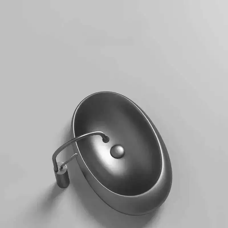 

Villa Sinks Bathroom Ceramic Hotel Nordic Oval Countertop Basin Creative Household Balcony Single Sink Bedroom Toilet Washbasin