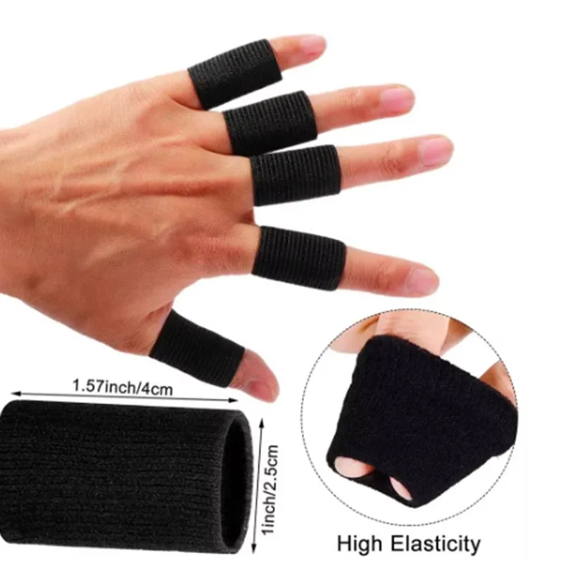 10PCS Finger Protection Arthritis Support Thumb Brace Protector Finger Guard Fitness Sport Basketball Gym Elastic Finger Sleeves