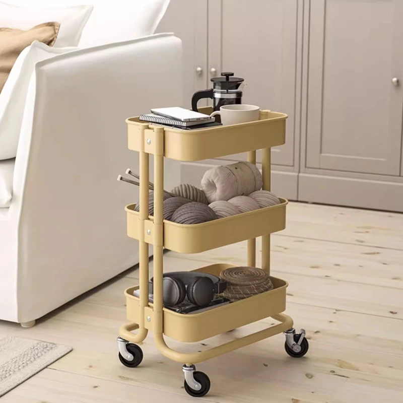 

Convenient Trolley Rack Kitchen Large Capacity Storage Rack Home Storage Organization Home Garden Shelf Snack Storage Organizer