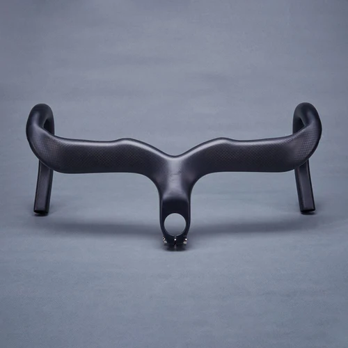 Manillar integrado de fibra de carbono mate 3K para bicicleta de carretera con vástago de 28,6mm, barra de mango de bicicleta de carretera 400/420/440mm * 90/100/110/120mm