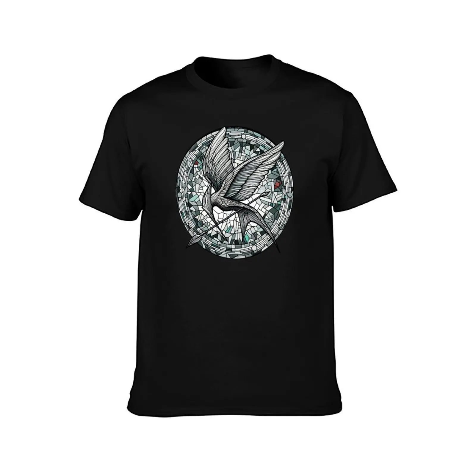 mockingjay in mosaic design T-Shirt Casual Fashion Print Tee Top T-Shirt