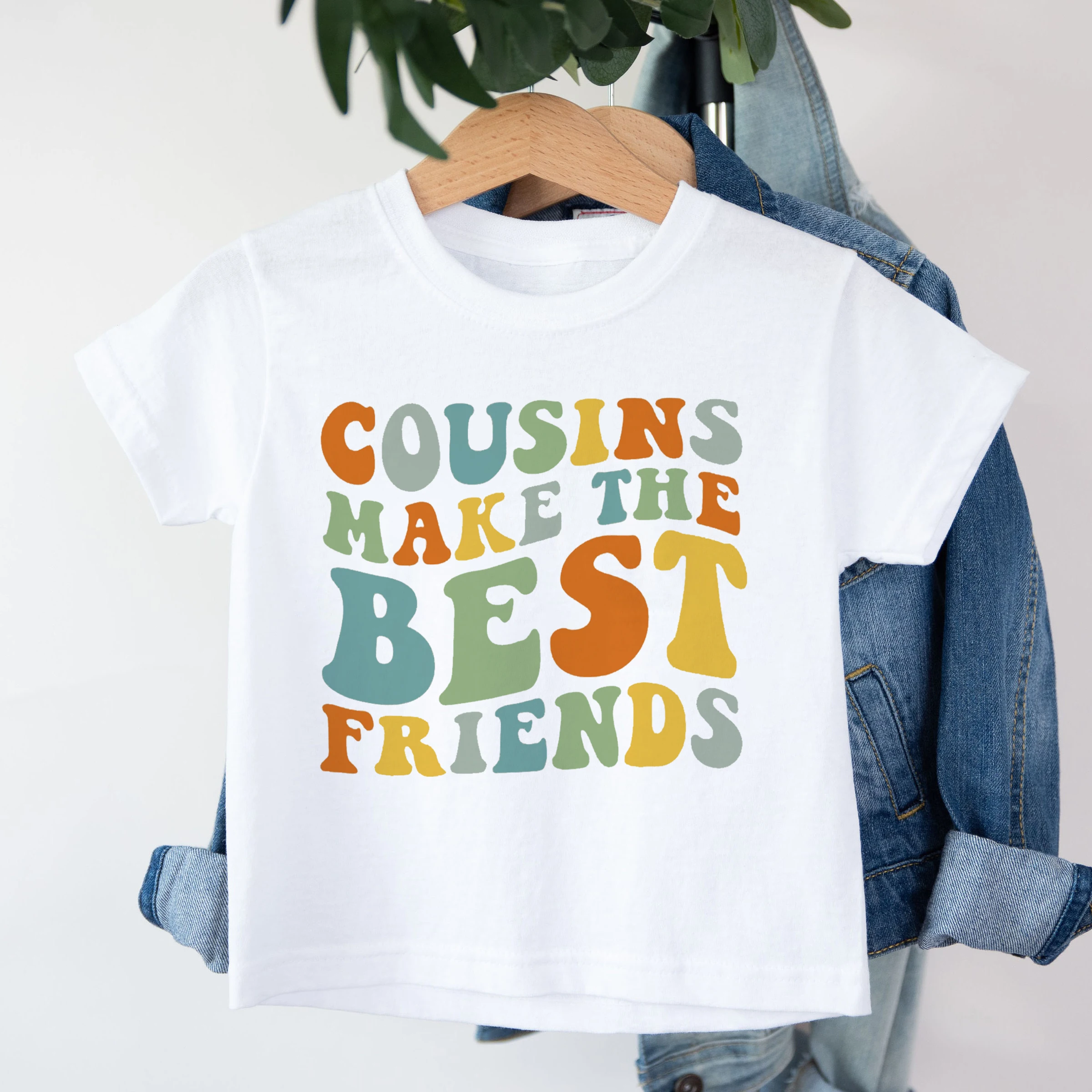 

Cousins Make The Best Friends Printed Kids Shirt Boys Girls Summer T-shirt Cousin Matching Clothes Child Short Sleeve Tee Shirts