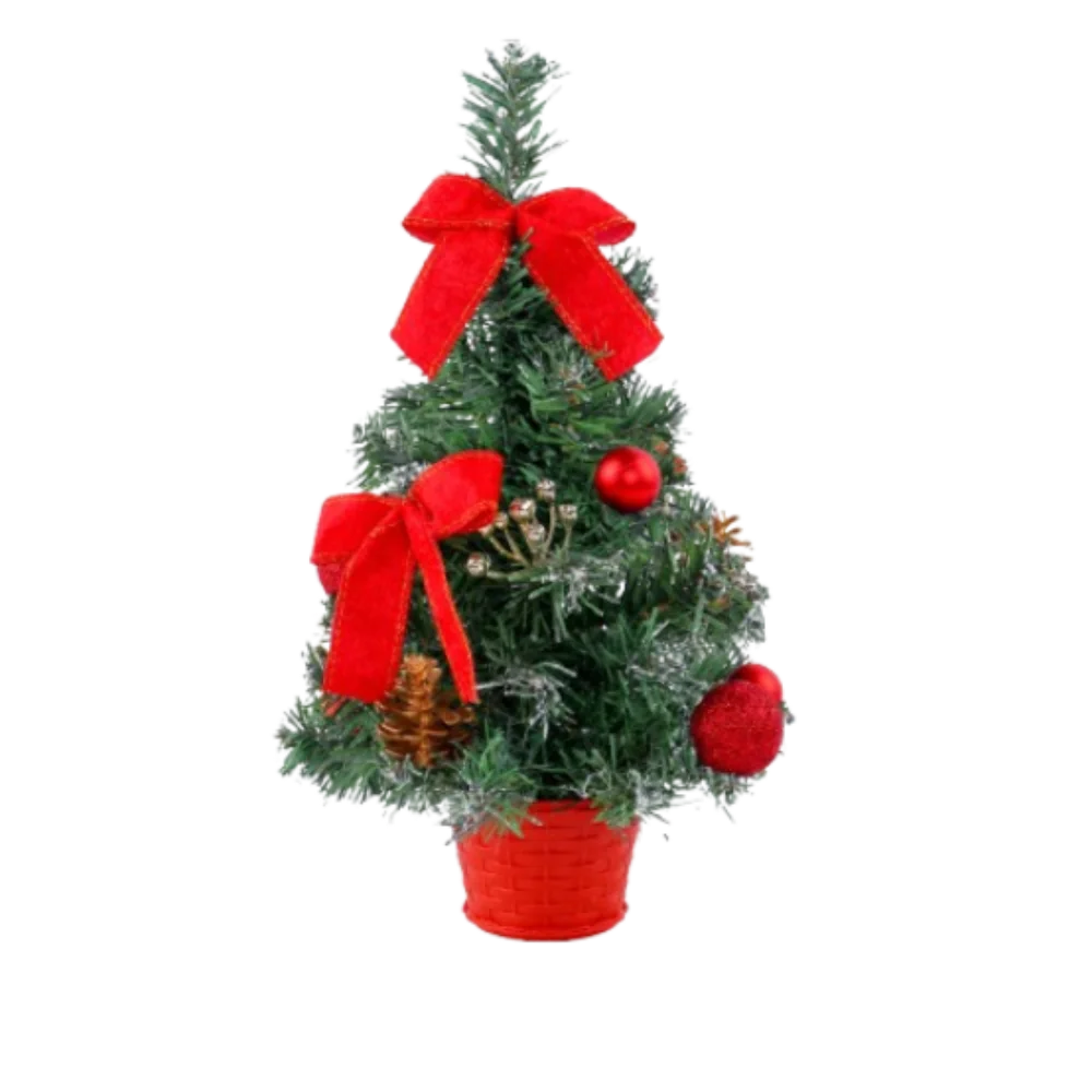 

Mini Christmas Tree Ornaments Shiny Colorful Small Christmas Tree Plastic DIY Handicraft Artificial Xmas Pine Tree