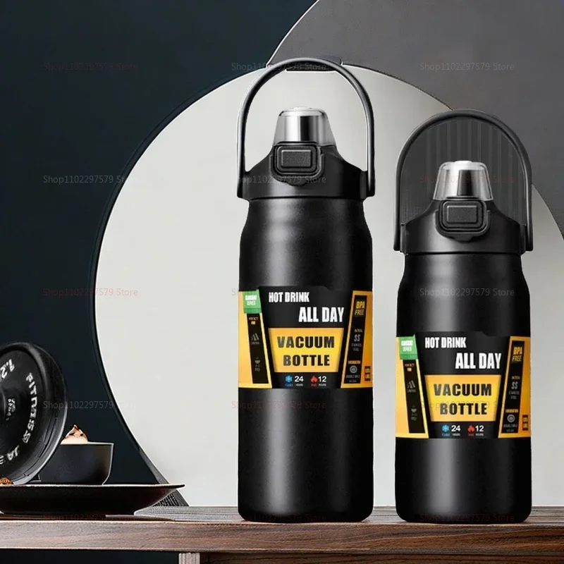 

Large capacity thermos insulation pot stainless steel double drink portable thermos pot big belly cup sports mountaineering cup
