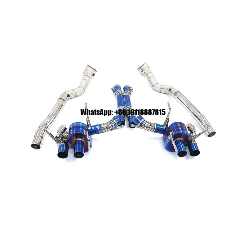 ING New Arrival Titanium Exhaust Full Set for Ferrari 812 6.5L Valved Muffler With High Quality Valvetronic Exhaust Pipe Parts