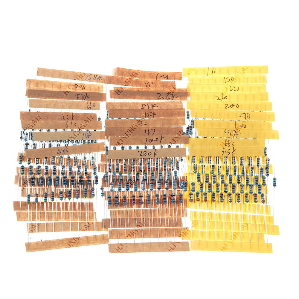 3120pcs 156Values Electric Unit 1/4W Power Metal Film Resistor Kit 1R-10M 1% Tolerance Assortment Set  1ohm-10Mohm samples pack