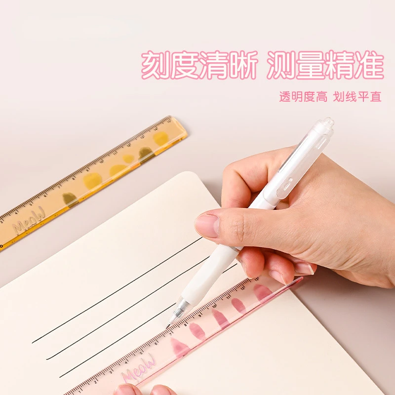 15cm Cute Cat Paw Shape Ruler Plastic Straight Rulers Kawaii School Office Supplies Planner Student Prize Measuring Drawing tool