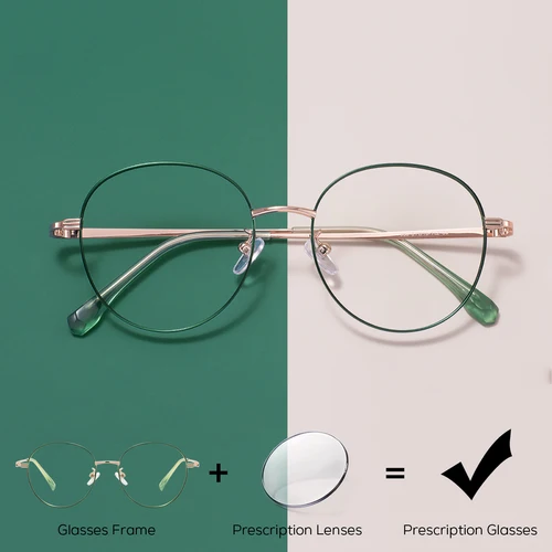 Gafas ópticas redondas de moda para hombres y mujeres, gafas Retro con montura metálica, gafas antiluz azul para miopía, gafas de sol fotocromáticas