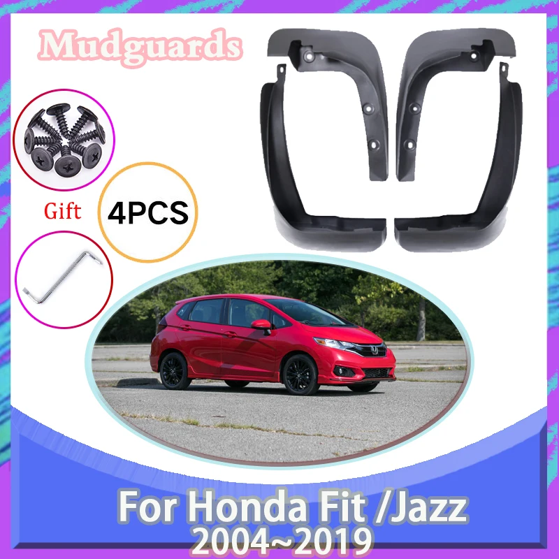 Car Mudguards Fit For Honda Fit Jazz GD GE GK 2004~2019 4X Muds Flaps Mudflaps Splash Guards Wheels Fenders Set Auto Accessories