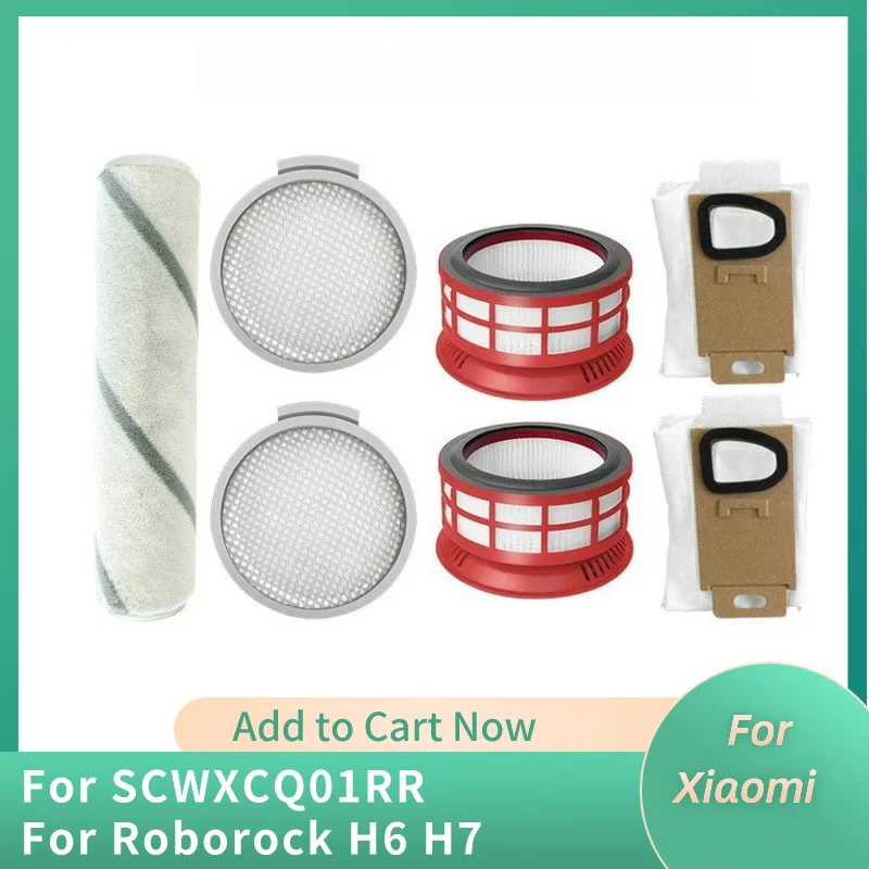 Für xiaomi mijia scwxcq01rr roborock staubsauger zubehör h6 h7 filter element haupt walze bürste mülls taub beutel