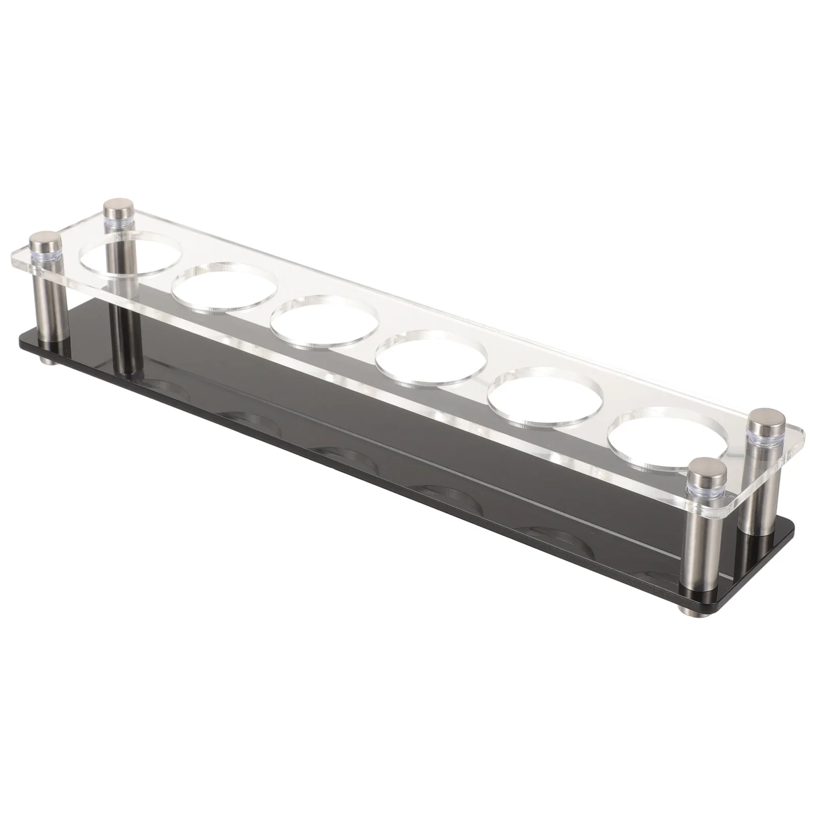 

Cup Holder 6 Hole Acrylic Shot Glasses Server Tray Clear Drink Board Party Bar KTV Beer Glass Rack Easy Clean