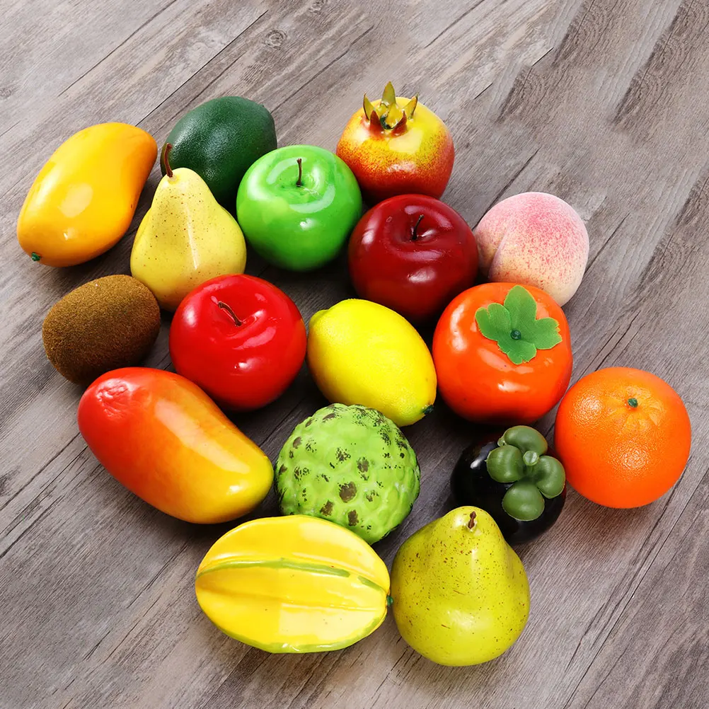 

6 pcs Adornment Lifelike Fake Models Decor For Home Mall Decoration Realistic Fruit Fruit Models Shape Ornaments