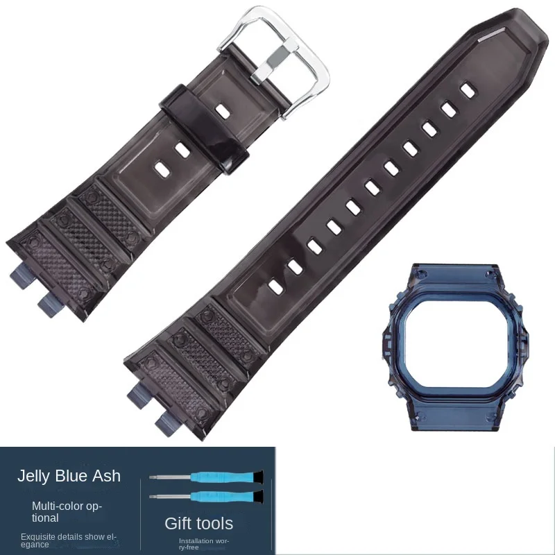 طقم حافظة بحزام سيليكون شفاف ، إطار ساعة ، طقم Mod ، ، 35th مناسب للذكرى السنوية Casio ، من B5000