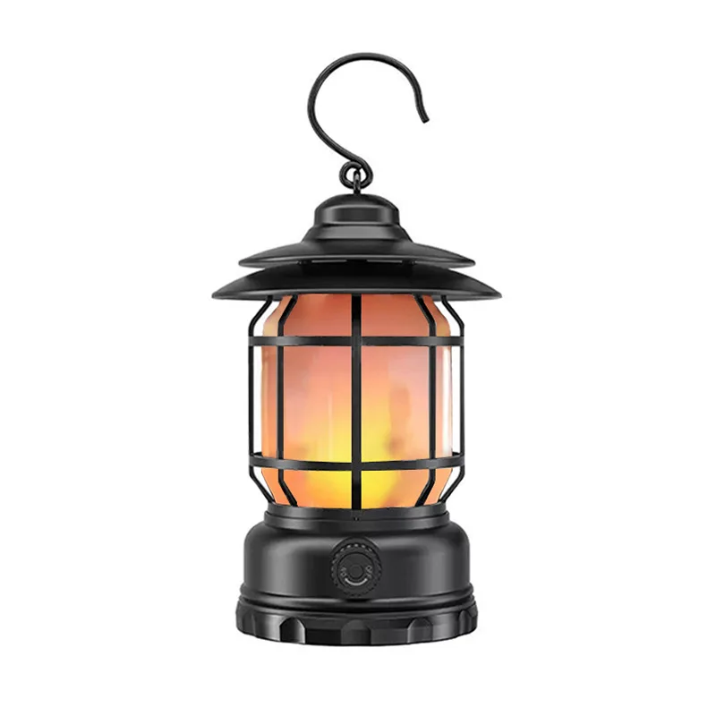 Camping light Outdoor multi-functional camping tent light, rechargeable retro portable horse light