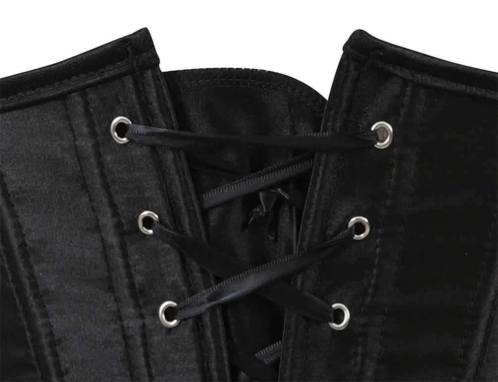 Underbust Corset Women Sexy Bustier Slimming Workout Shape Waist Trainer Girdles Cummerbunds Lace Up Corselet Lingerie Plus Size