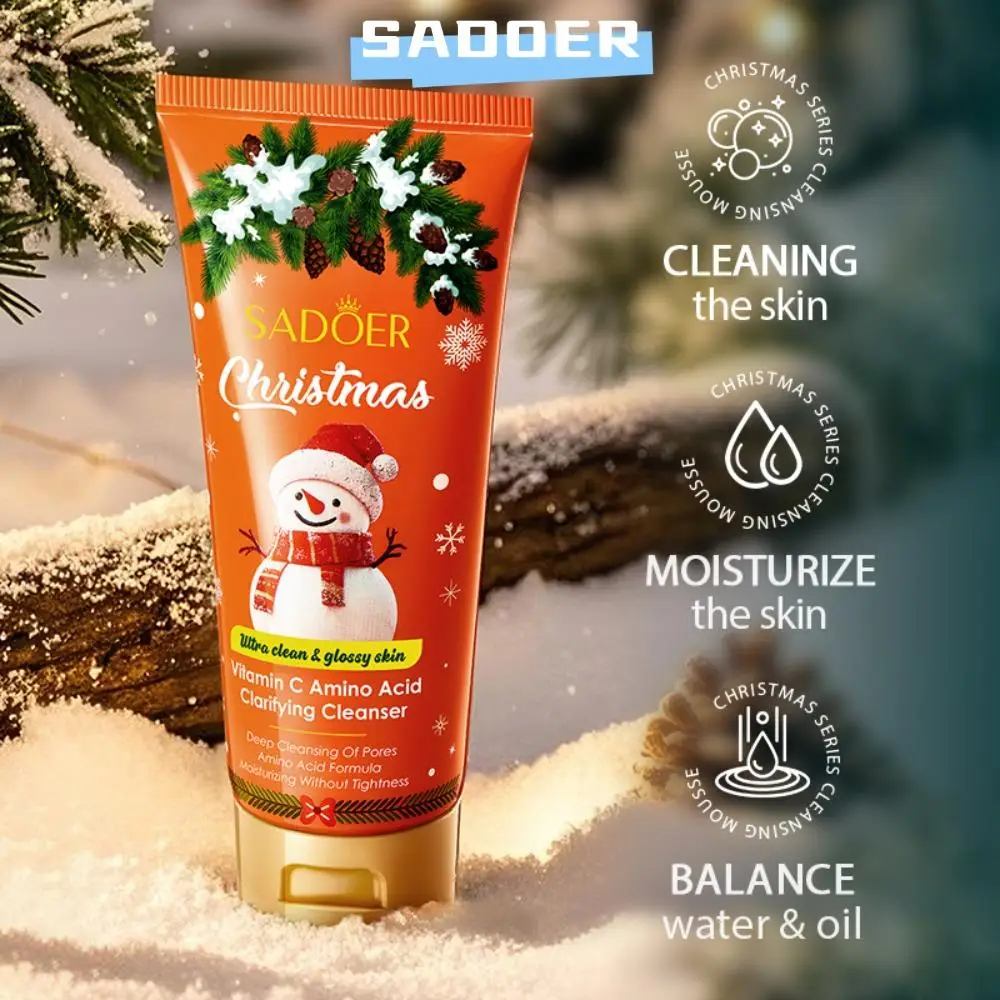 

SADOER Christmas Avocado Amino Acid Cleansing Milk Lasting Refresh Deep Cleansing Moisturizing Whitening Facial Skin Care