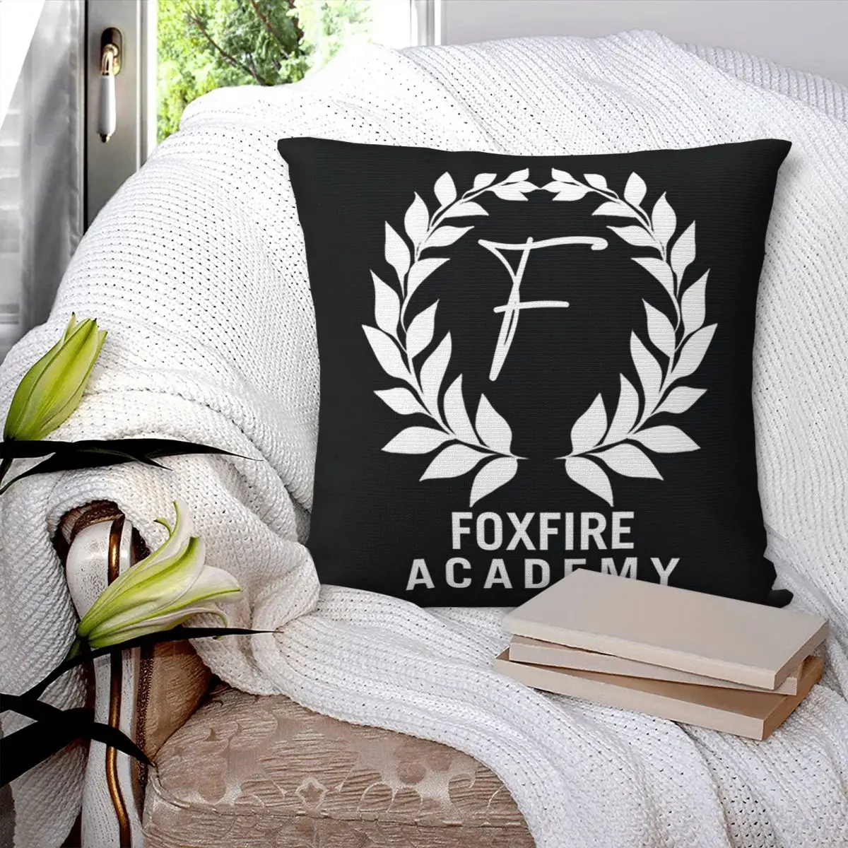 Foxfire Academy Square Pillowcase Pillow Cover Polyester Cushion Zip Decorative Comfort Throw Pillow for Home Bedroom