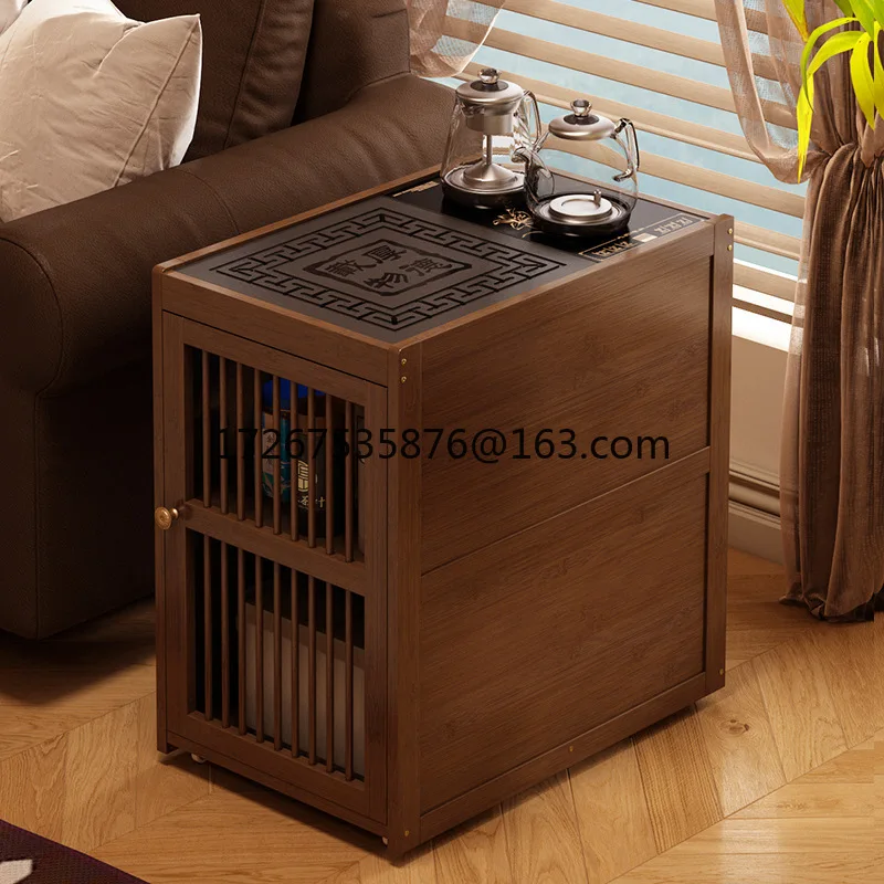 

Living room sofa side cabinet household tea table kettle integrated mobile tea table simple small coffee table tea cabinet