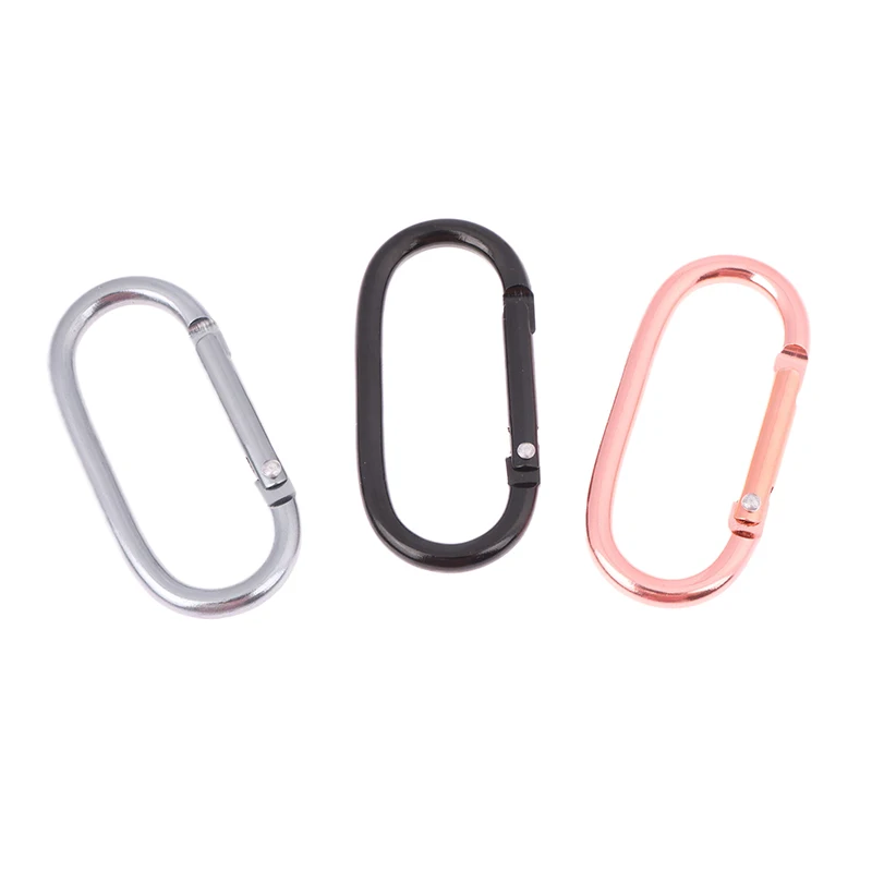 Oval Spring O Ring Aluminum Alloy Openable Leather Bag Handbag Strap Buckle Connect Keyring Pendant Snap Clasp Clip Carabiner