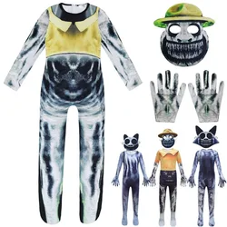 Zoo Anomaly Administrator Guard Cat Cosplay Costumes Game Zoonomaly Monster Cat Jumpsuit Halloween Party Dress Up Suit for Kids