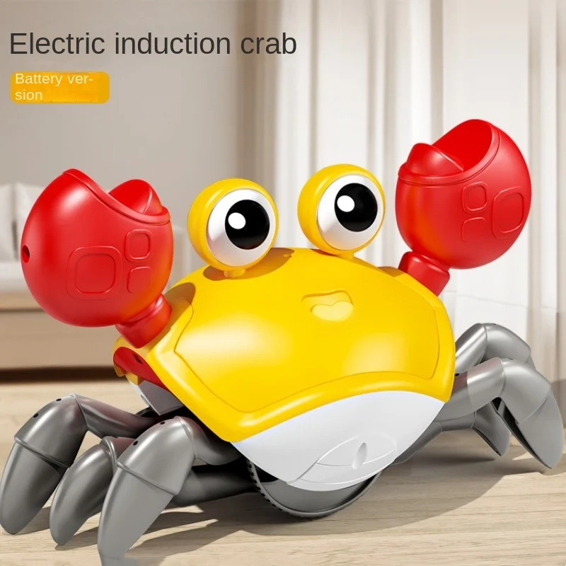 Charging Automatic Induction Escape Crab Luminous Music Male and Female Simulation Crawling Street Stall Hot Selling Toys