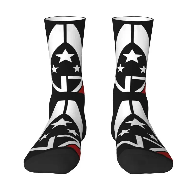 Cute Printed Mass Effect Alliance N7 Logo Socks for Women Men Stretch Summer Autumn Winter Crew Socks