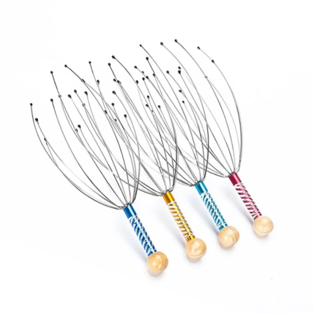 Stainless Steel Wire Head Massager Octopus Shaped Scratch Tool Scalp Massager Muscle Tension Relief Relaxation Massager