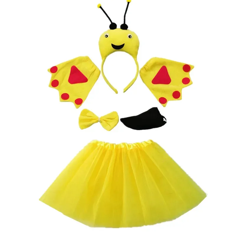 Animal Costume Ear Headband Tail Claw Gloves Tutu Skirt Birthday Party Makeup Props Gifts Halloween Cosplay Props