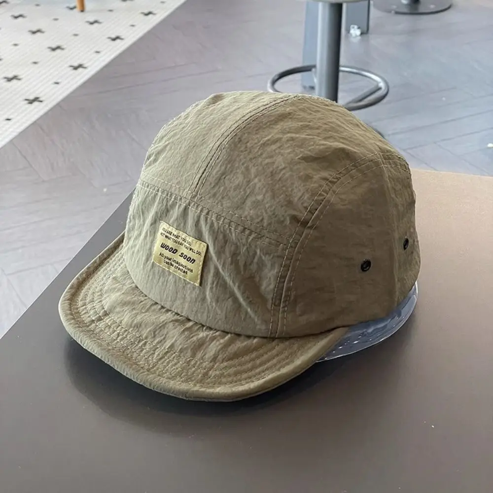 Simple Japanese Short Brim Baseball Cap Cotton Hiphop Casual Peaked Cap All-Match Soild Color Quick-Drying Baseball Cap Outdoor