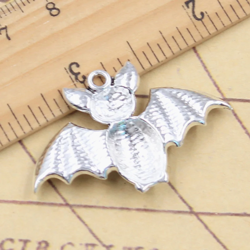 10pcs Charms Bat Vampire Dracula Halloween 26x40mm Tibetan Silver Color Pendants Antique Jewelry Making DIY Handmade Craft