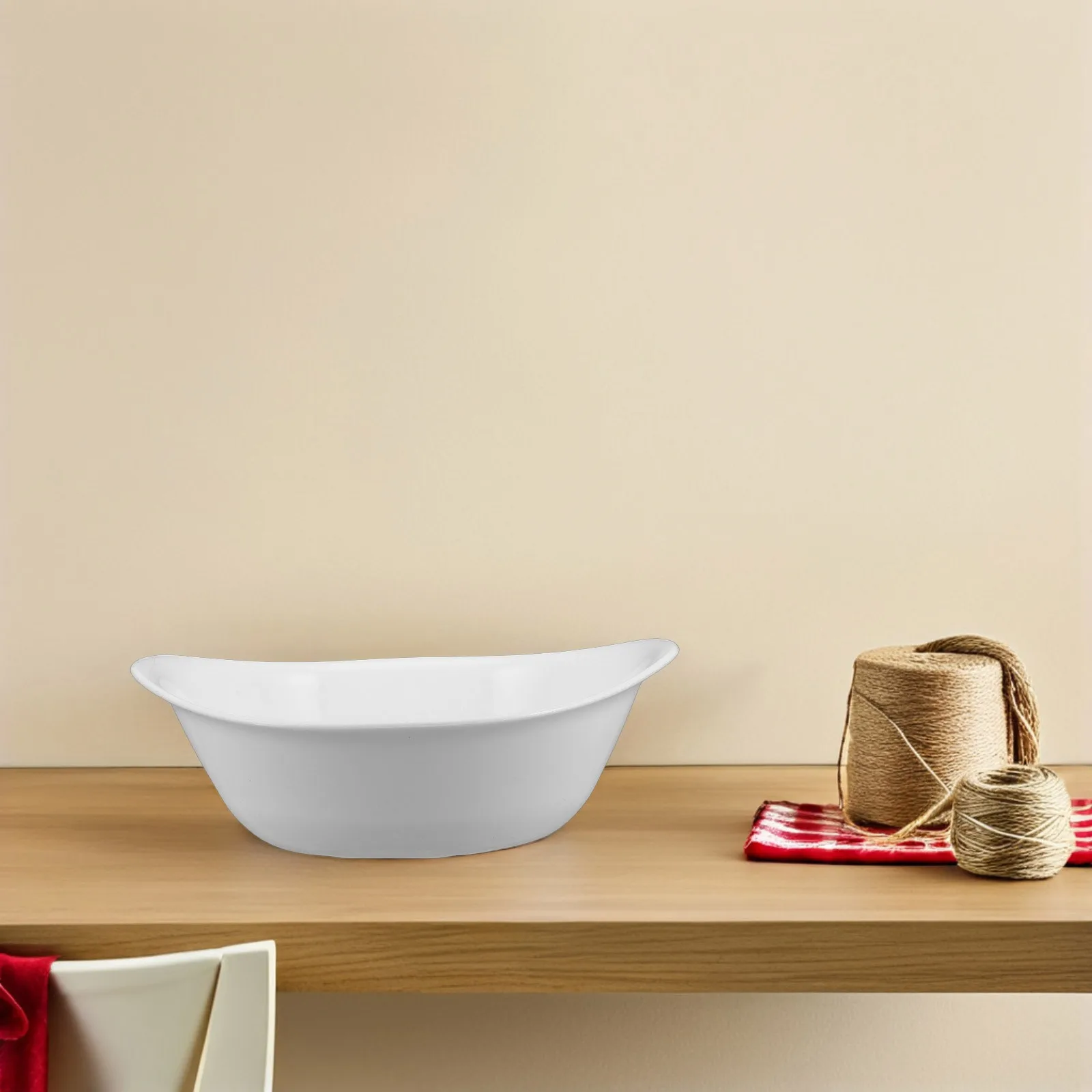 Plastic Wash Basin Portable Oval Face Washing Tub Compact Stackable For Travel Camping Bathroom Cleaning Storage