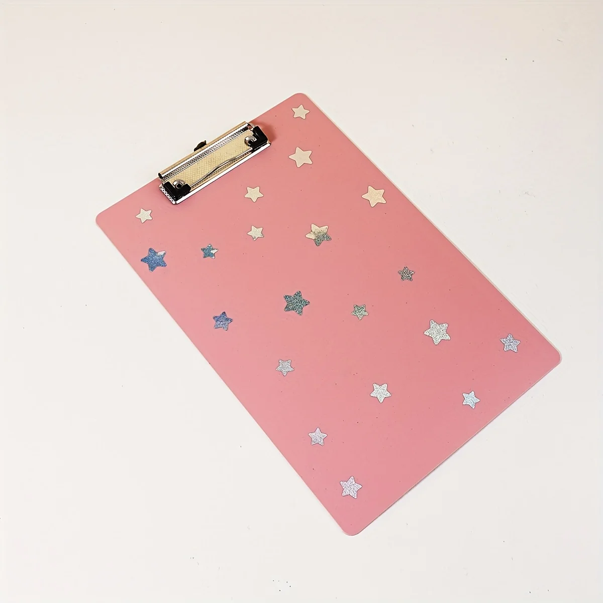 لوح كتابة على شكل نجمة لامعة مقاس A4 مع مشبك تعليق، حامل تذكرة، مجلد لوحة مستقيمة، سلسلة ألوان موراندي، مناسبة للمكتب #6