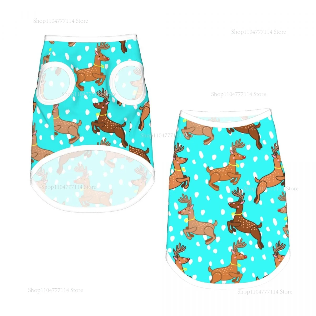 

Летняя одежда для кошек и собак, дышащие жилеты для собак, жилет для щенков и кошек, спортивные рубашки для чихуахуа с оленем и снежинками, мопсом