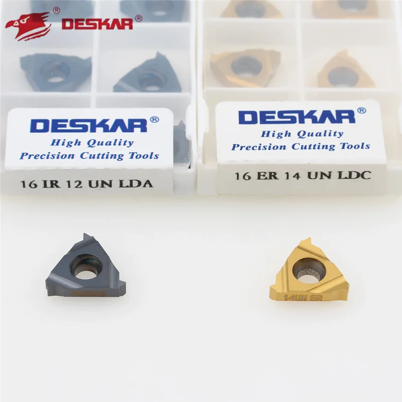 

10Pcs Deskar 16Er 16Ir 8Un 10Un 12Un 14Un 16Un 18Un 20Un 24Un Lda Ldc Thread Carbide Inserts Cnc Lathe Cutter Cutting Tool Parts