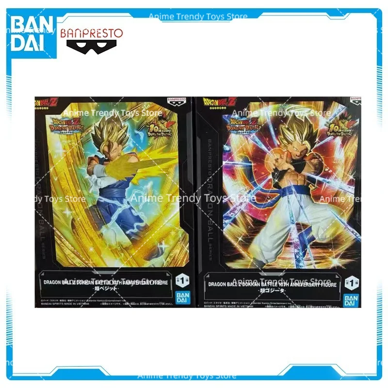 Auf Lager Original BANPRESTO DRAGON BALL Z 10TH Gogeta VEGITO DOKKAN BATTLE Anime Figur PVC JAHRESTAG FIGUR Modell Spielzeug WY