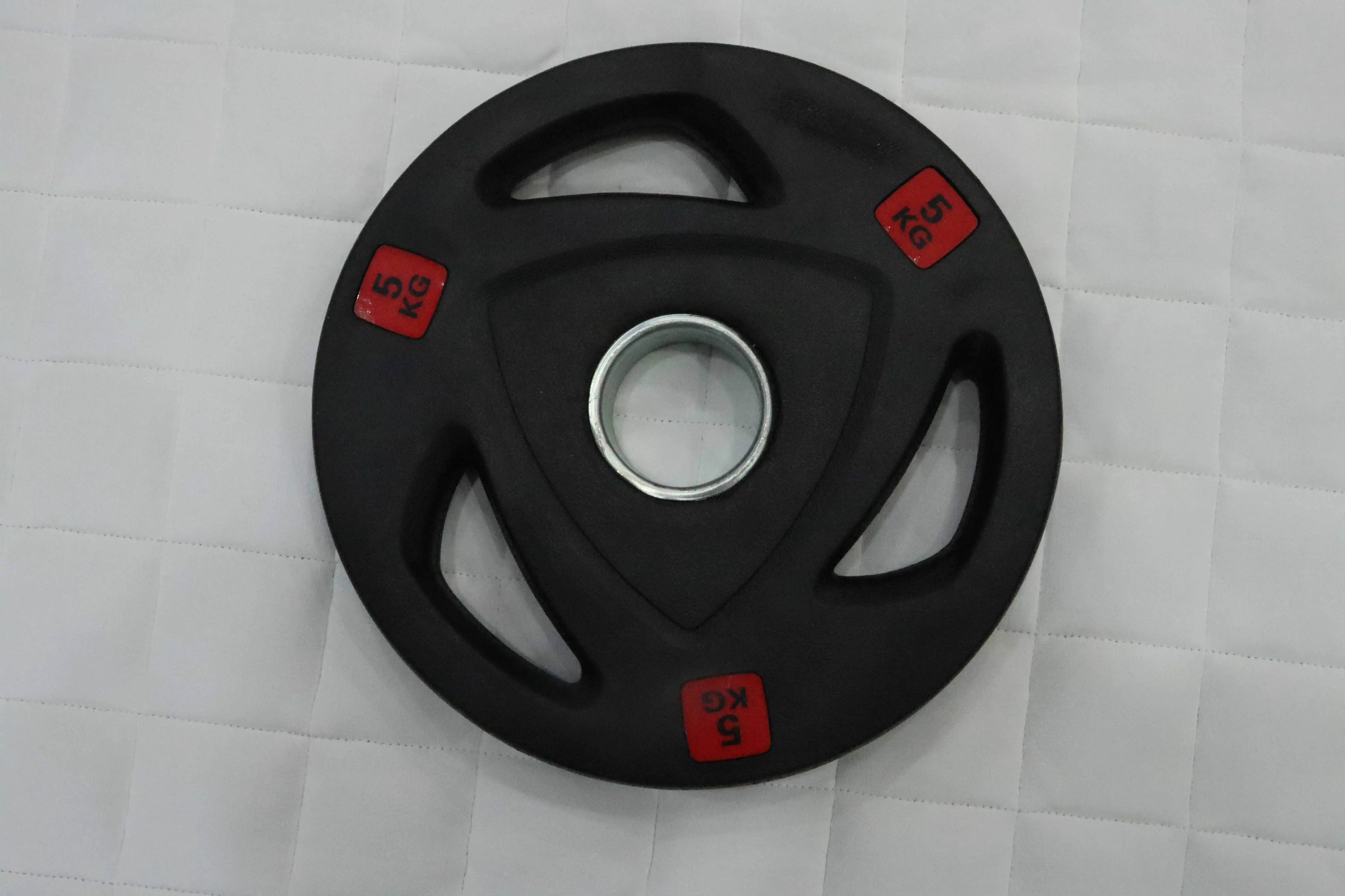 Gym equipment free weights 2.5/5/10/15/20/25 kg rubber coated weight plate for sale