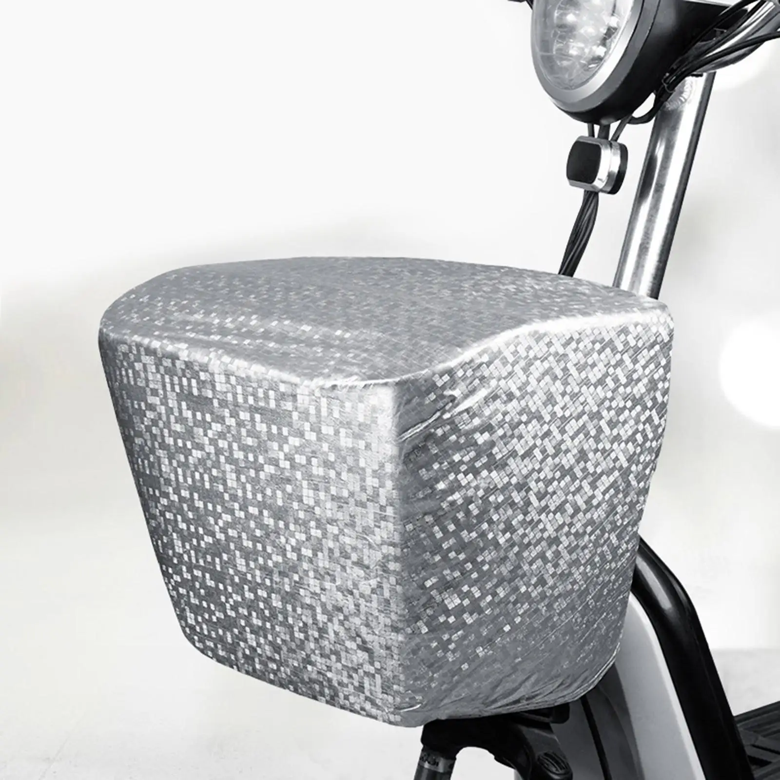 Bike Basket Cover Rainproof Silver Basket Liner Bicycle Basket Rain Cover for Women Motorcycles Adult Bikes Most Bicycle Baskets