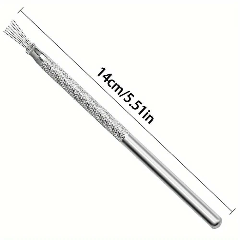 1/2/3PCS 7-pin Nail Liner Nail Art Tools Stainless Steel Stripe Lines Nail Art Pens Bendable Pins Ultra-thin Line Nail Brush