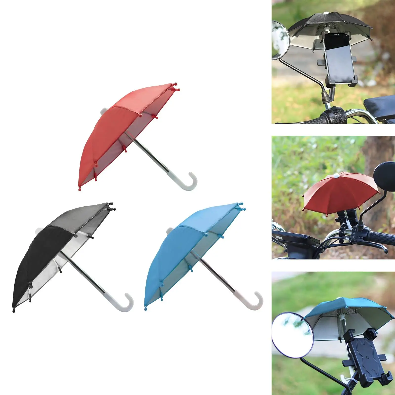 Decorative Phone Umbrella Anti Refection Sun Shade for Outdoor Riding