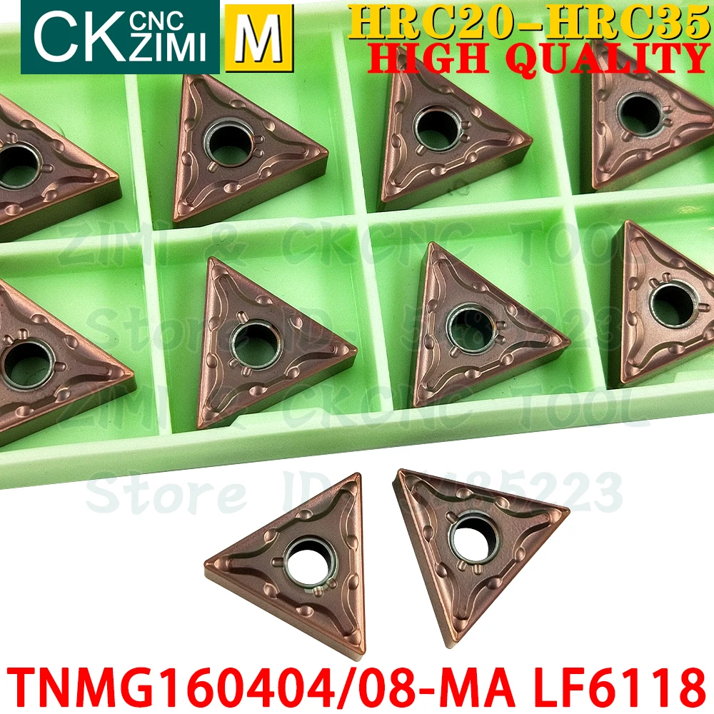 TNMG160404-MA LF6118 TNMG160408-MA LF6118 Carbide Inserts External Turning Inserts Tools TNMG 1604 CNC Metal Knife Lathe Tools