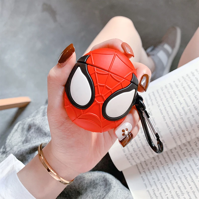 Spider Man Airpods Earphone Case Kawaii Anime Marvel Cute Apple Wireless Bluetooth Earphone1 2 3 Pro Protective Shell Girls Gift