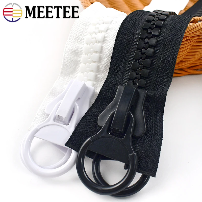 

Meetee 20# Extra Large Resin Zipper 60-300cm OpenEnd Zippers Down Coat Jacket Replaceable Zips Repair Kit DIY Sewing Accessories