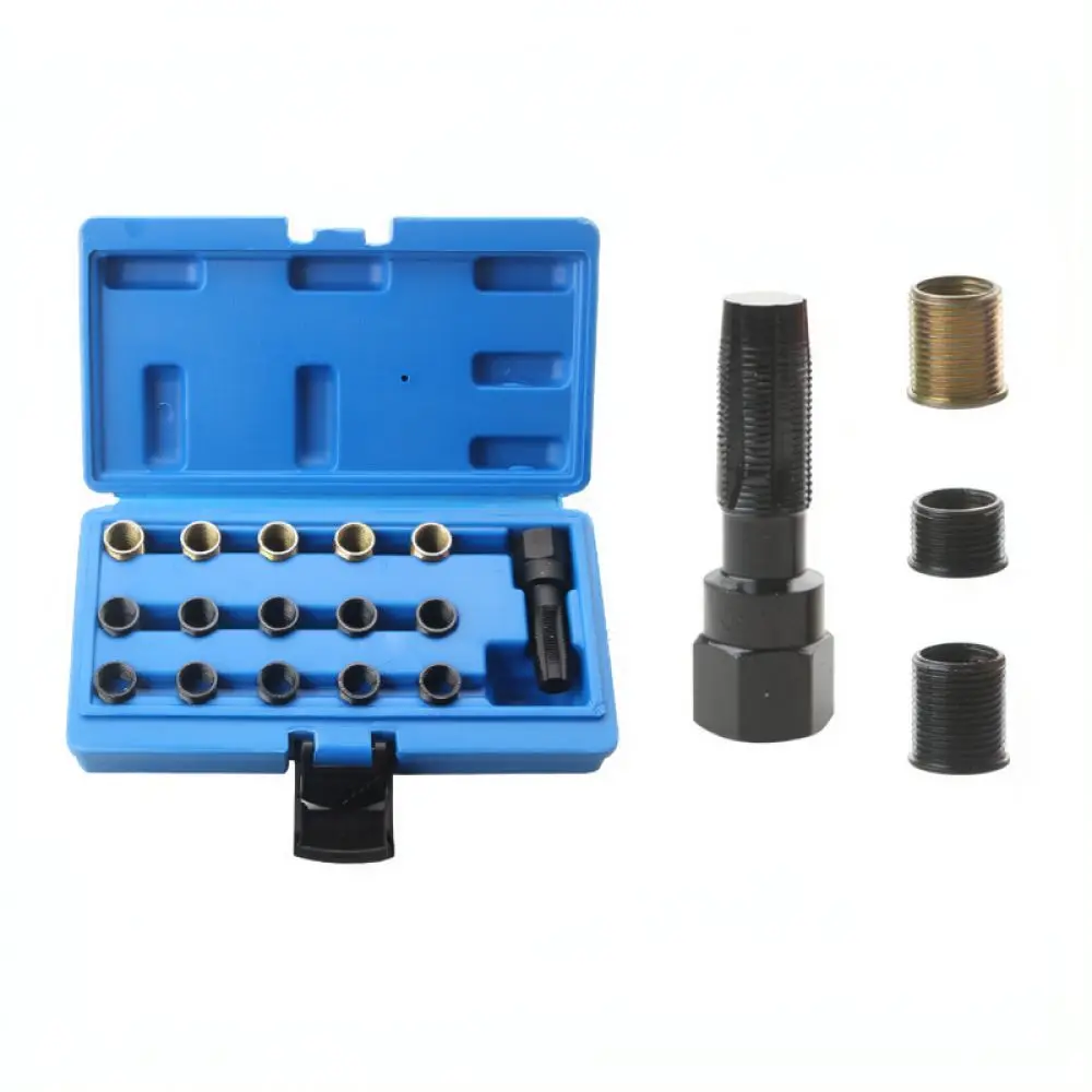 Automotive Spark Plug Thread Restoration Kit Cylinder Head Rethreading Tap Tool Engine Repair Mechanic Hardware