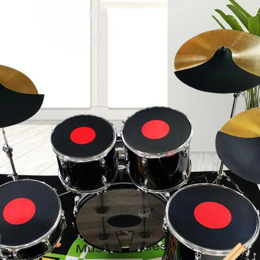 4 Pcs Gel Drum Pad 12 Inch Mute Percussion Mat Kit Para Uñas En De Music Drums Accessories Practice